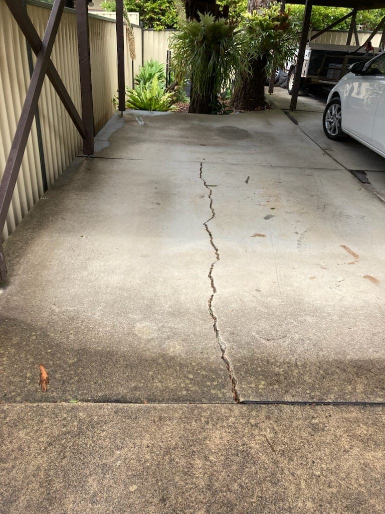 Existing concrete surface before resurfacing