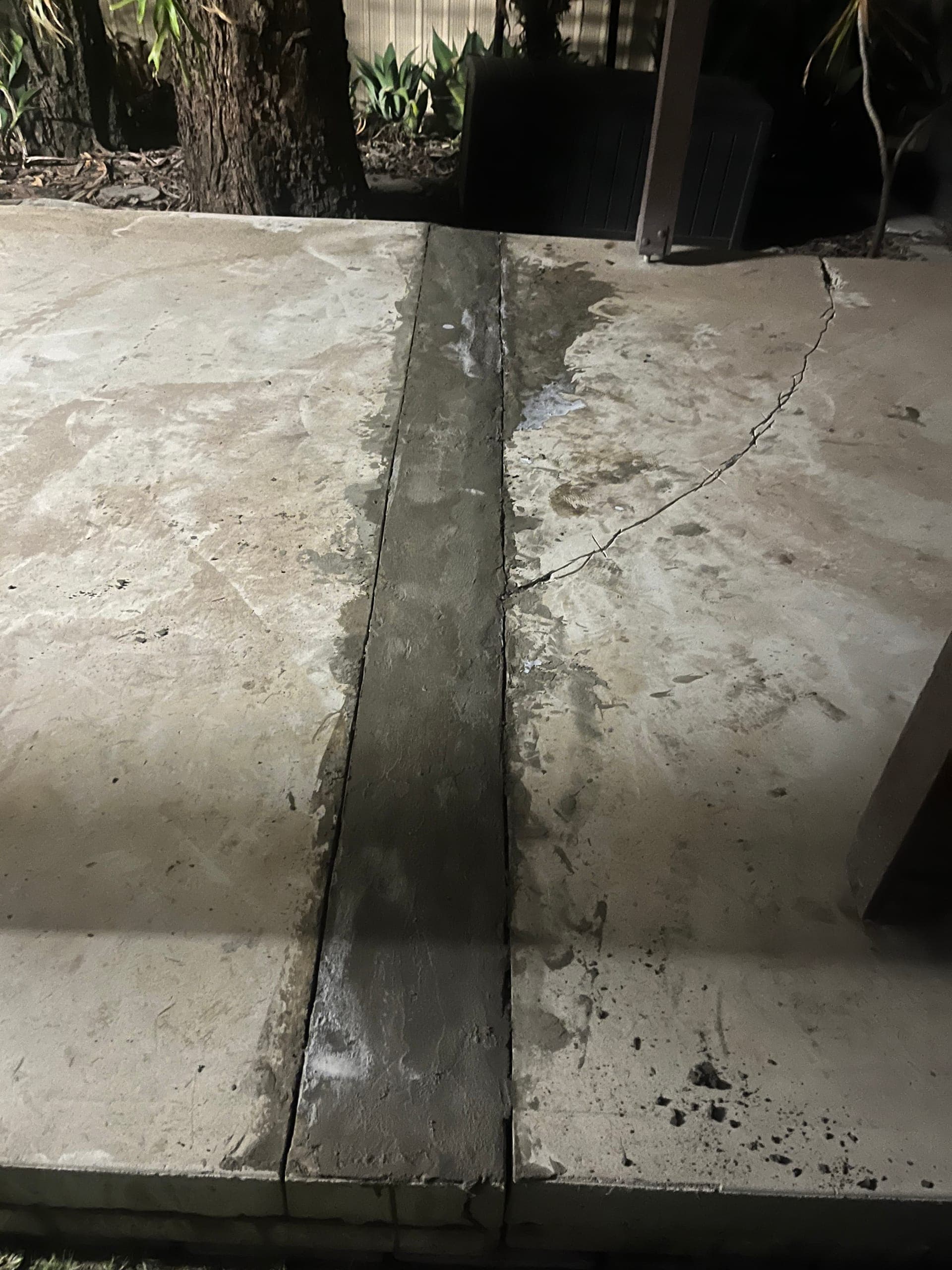 Greenacre filled repair area during surface preparation