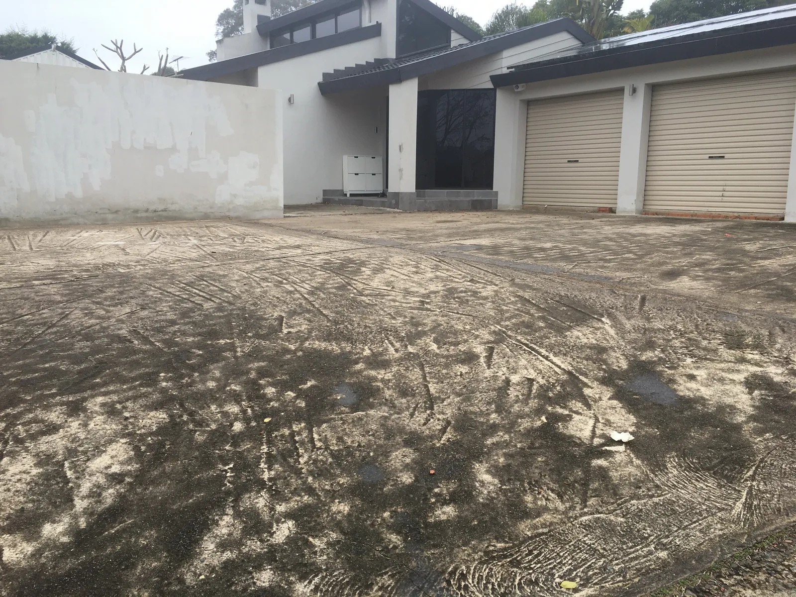 Castle Hill driveway being prepared before concrete resurfacing