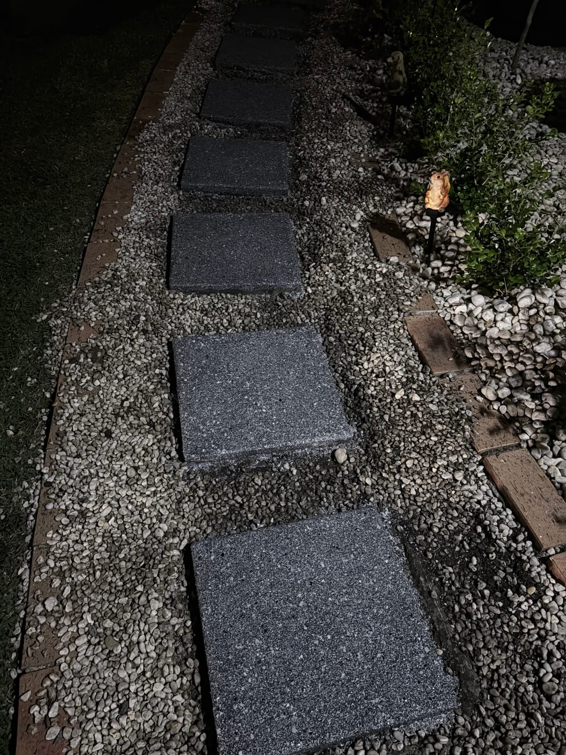 Pavers after epoxy flake finish