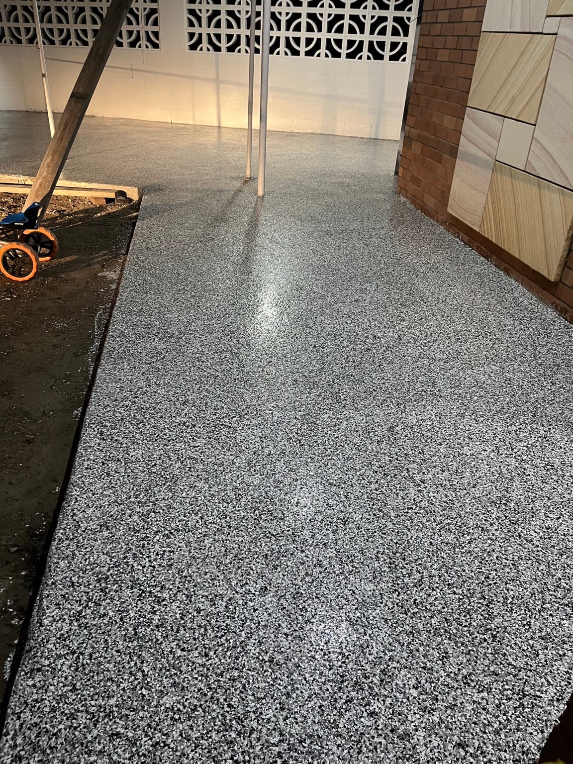 Same Lidcombe shed floor after DaniCrete epoxy coating