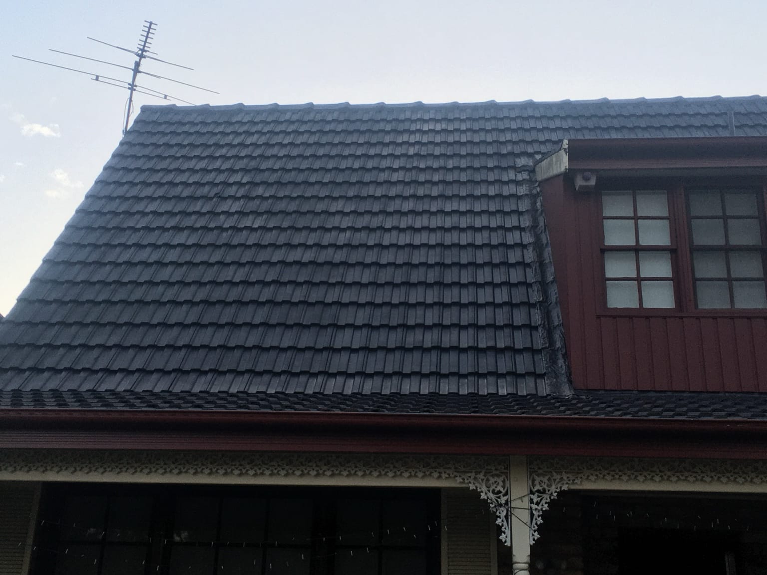 Roof after DaniCrete cleaning, preparation and protective coating