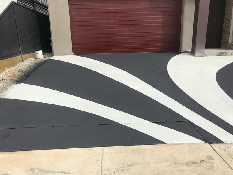 Driveway renewed with DaniCrete decorative concrete resurfacing