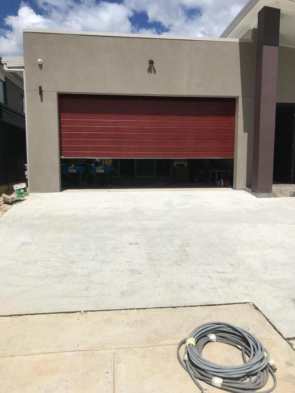 Concrete driveway before DaniCrete Spray Crete resurfacing