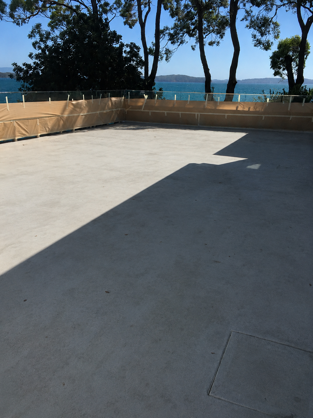 Masking Tape Spray Crete Before